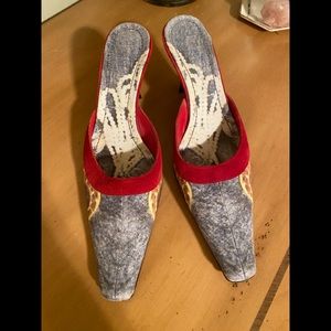 Casadei patchwork mules